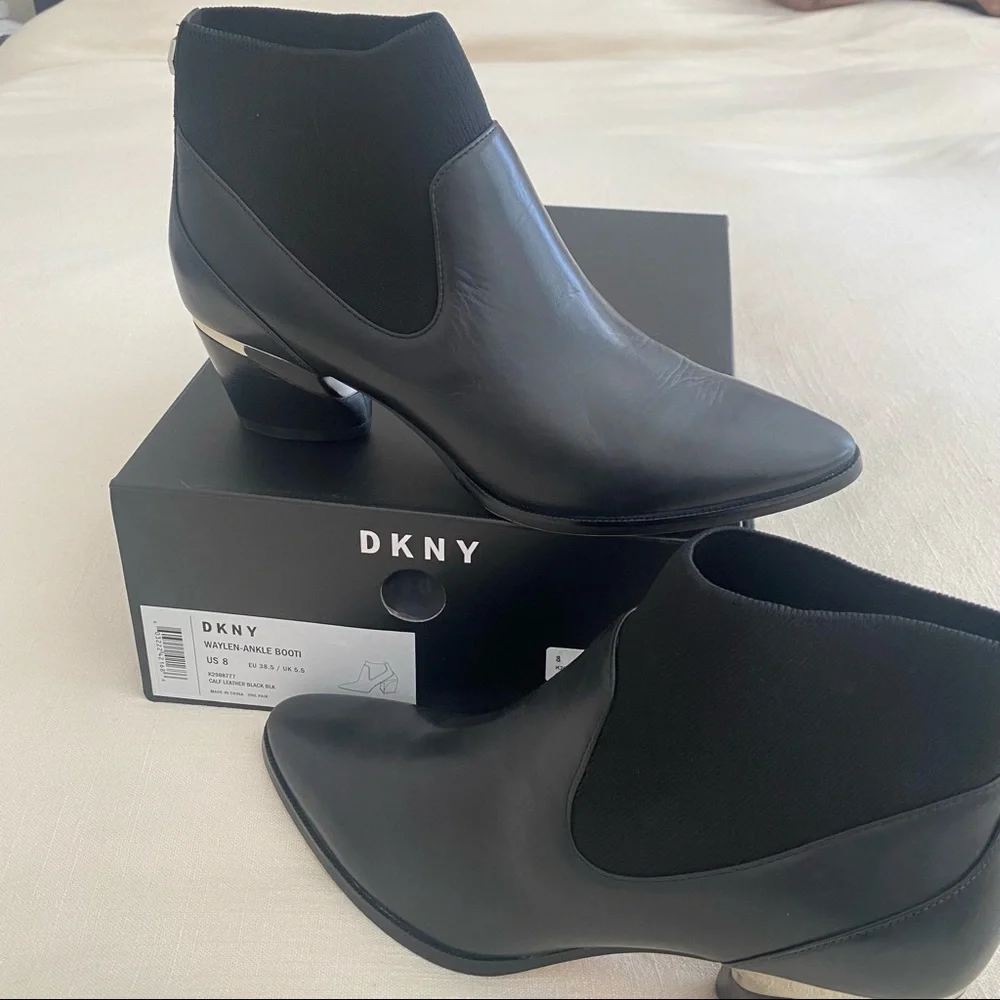 DKNY Black Booties. New in Box - Picture 3 of 10